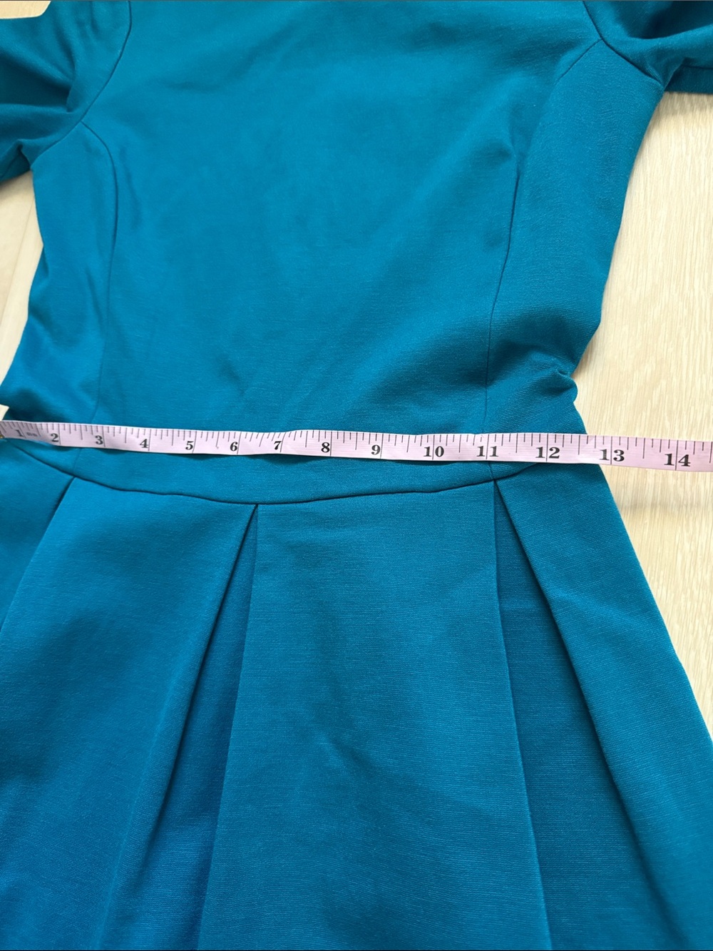 Banana Republic Teal 3/4-Sleeve Fit-and-Flare Midi Dress - Picture 6 of 11